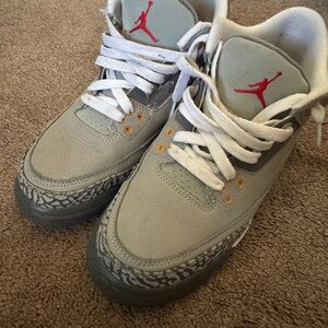 Jordan Kids Sneakers - Gray with Red Accents